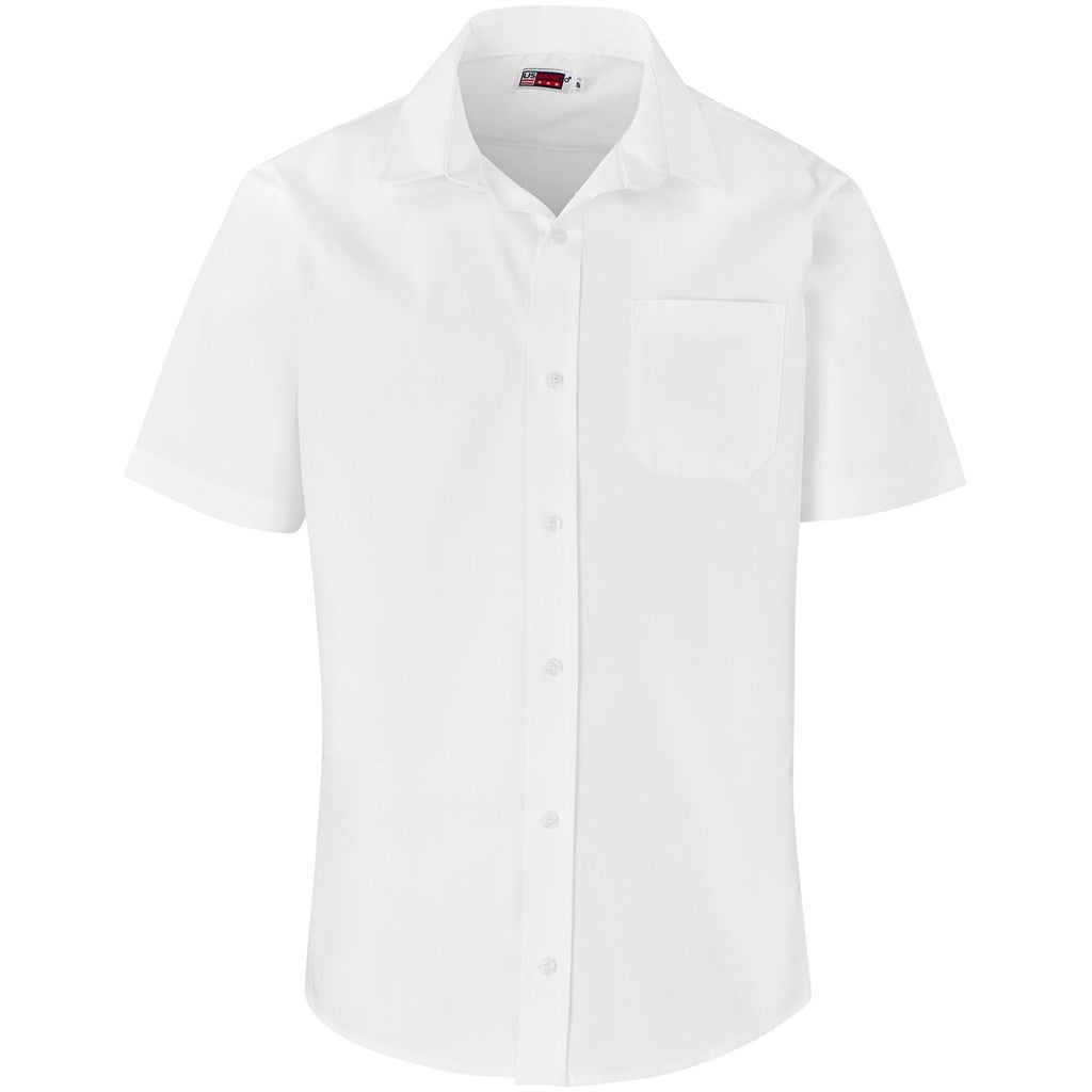 Mens Short Sleeve Milano Shirt - WHITE