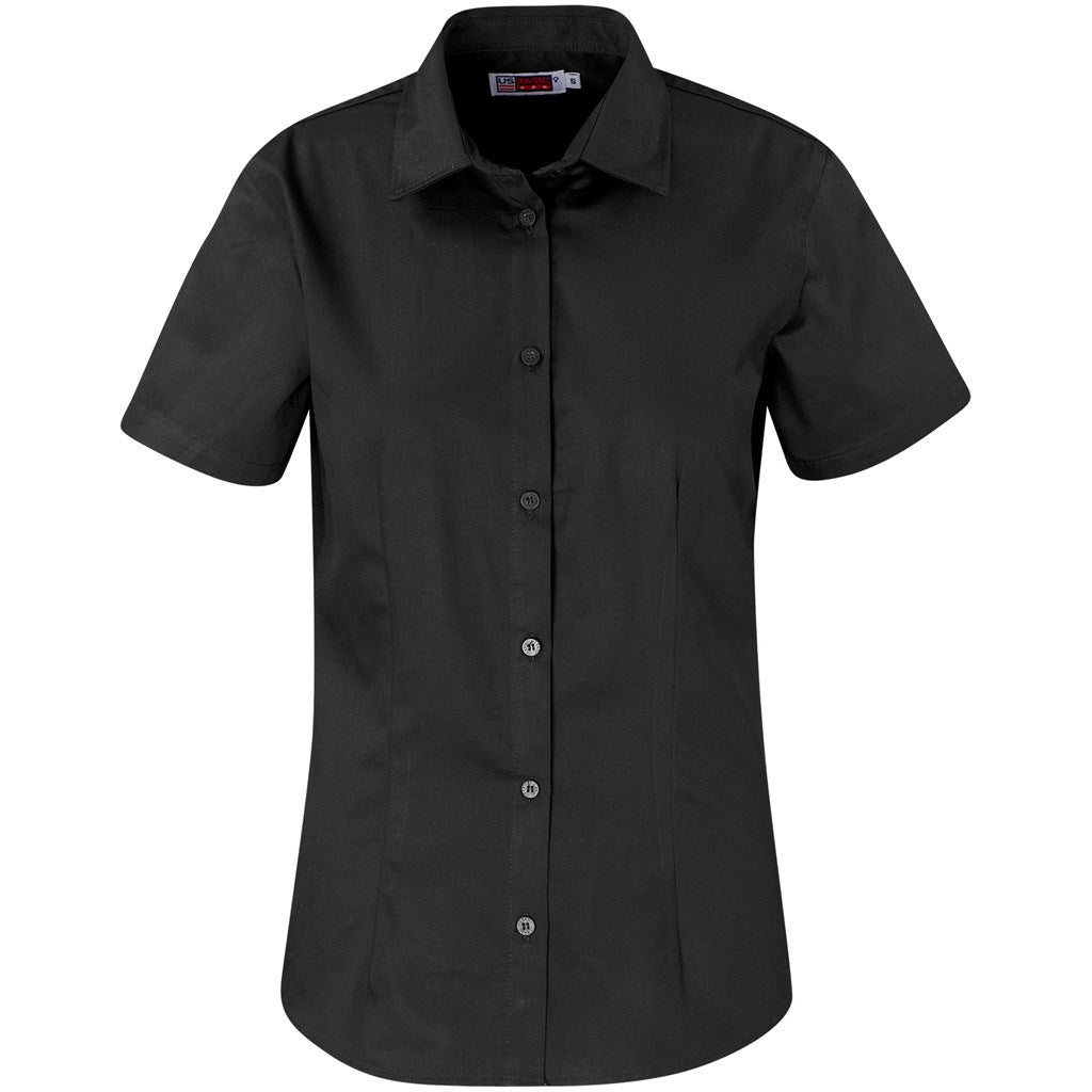 Ladies Short Sleeve Milano Shirt - BLACK