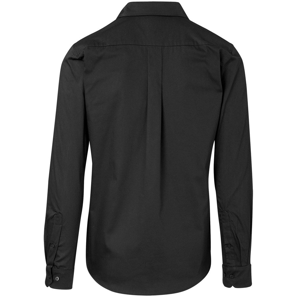 Mens Long Sleeve Milano Shirt - Black