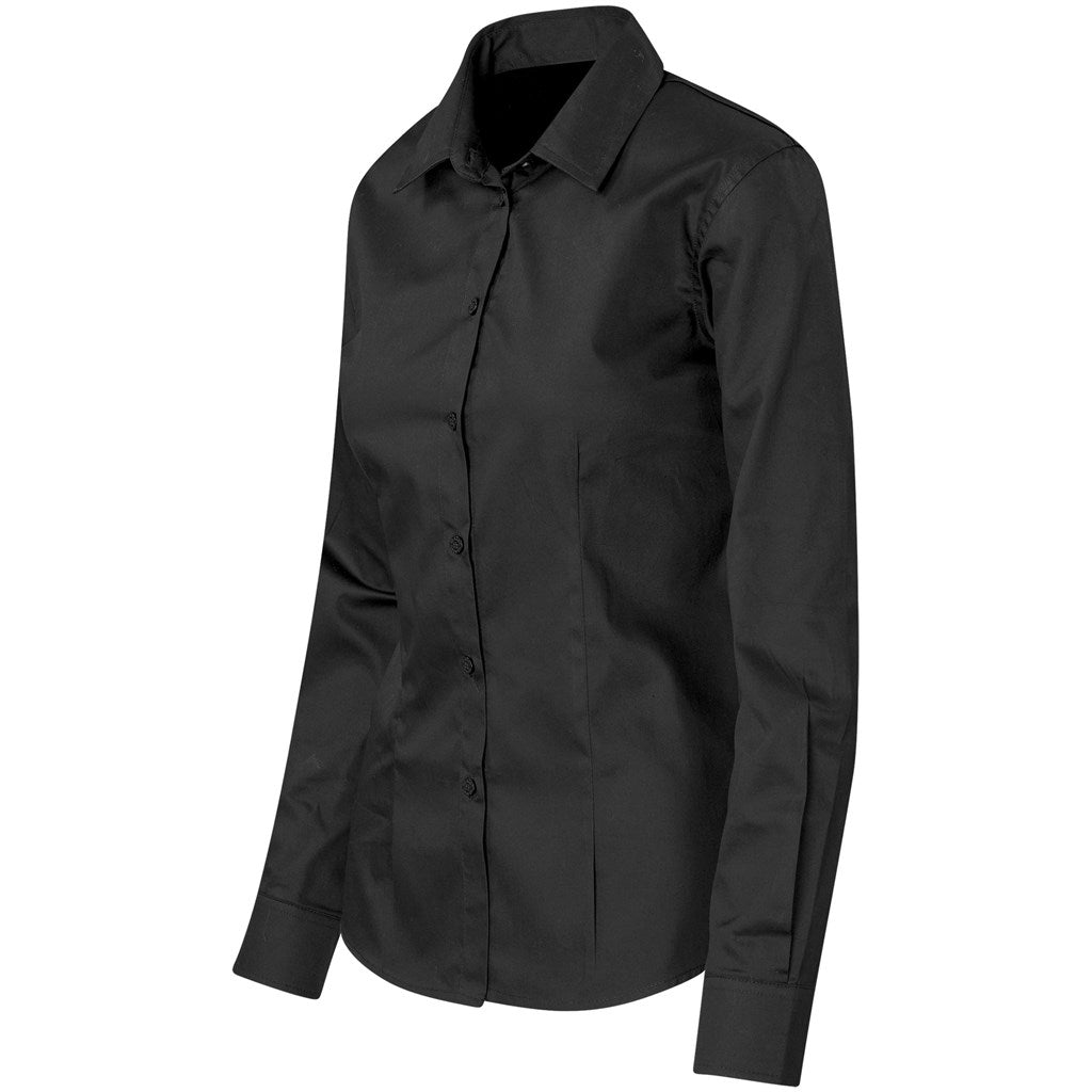 Ladies Long Sleeve Milano Shirt - Black
