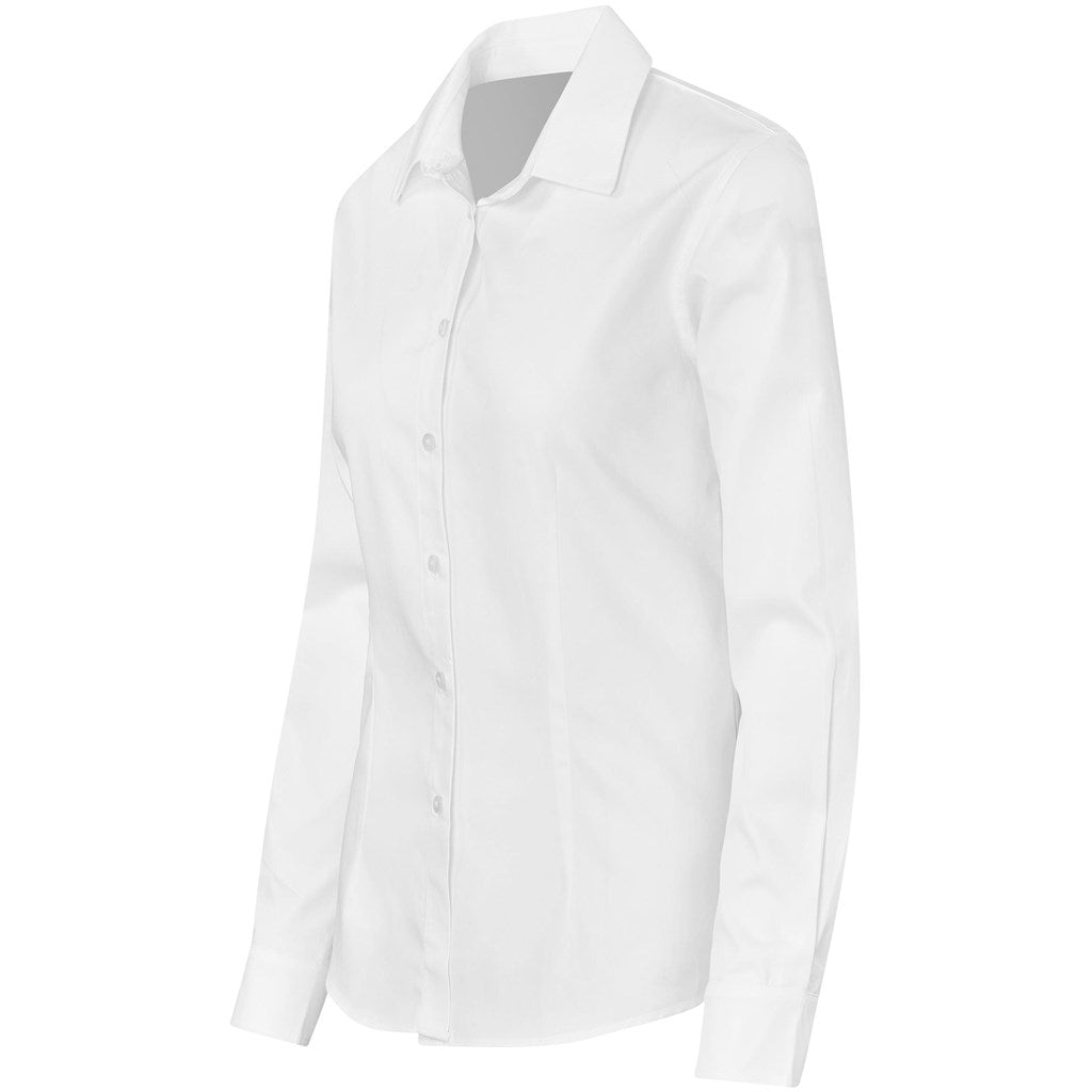 Ladies Long Sleeve Milano Shirt - White