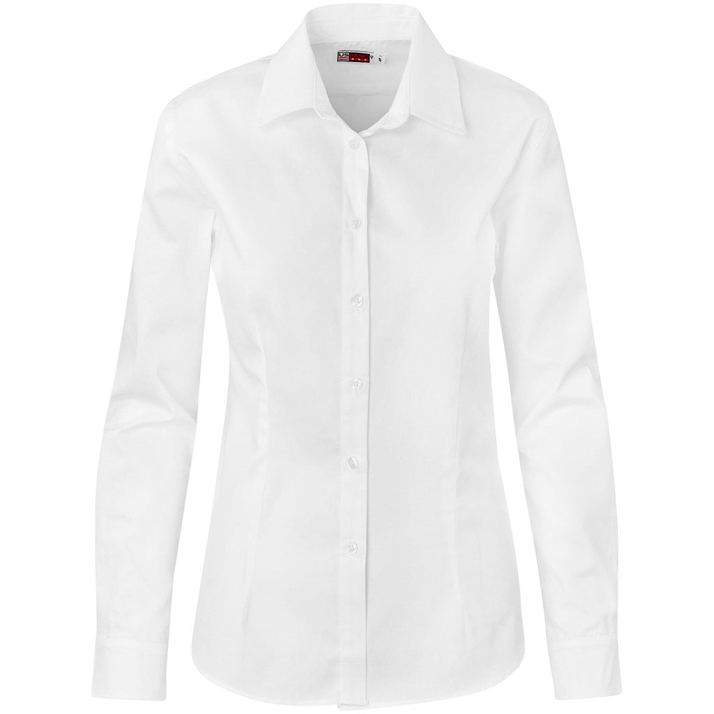 Ladies Long Sleeve Milano Shirt - WHITE