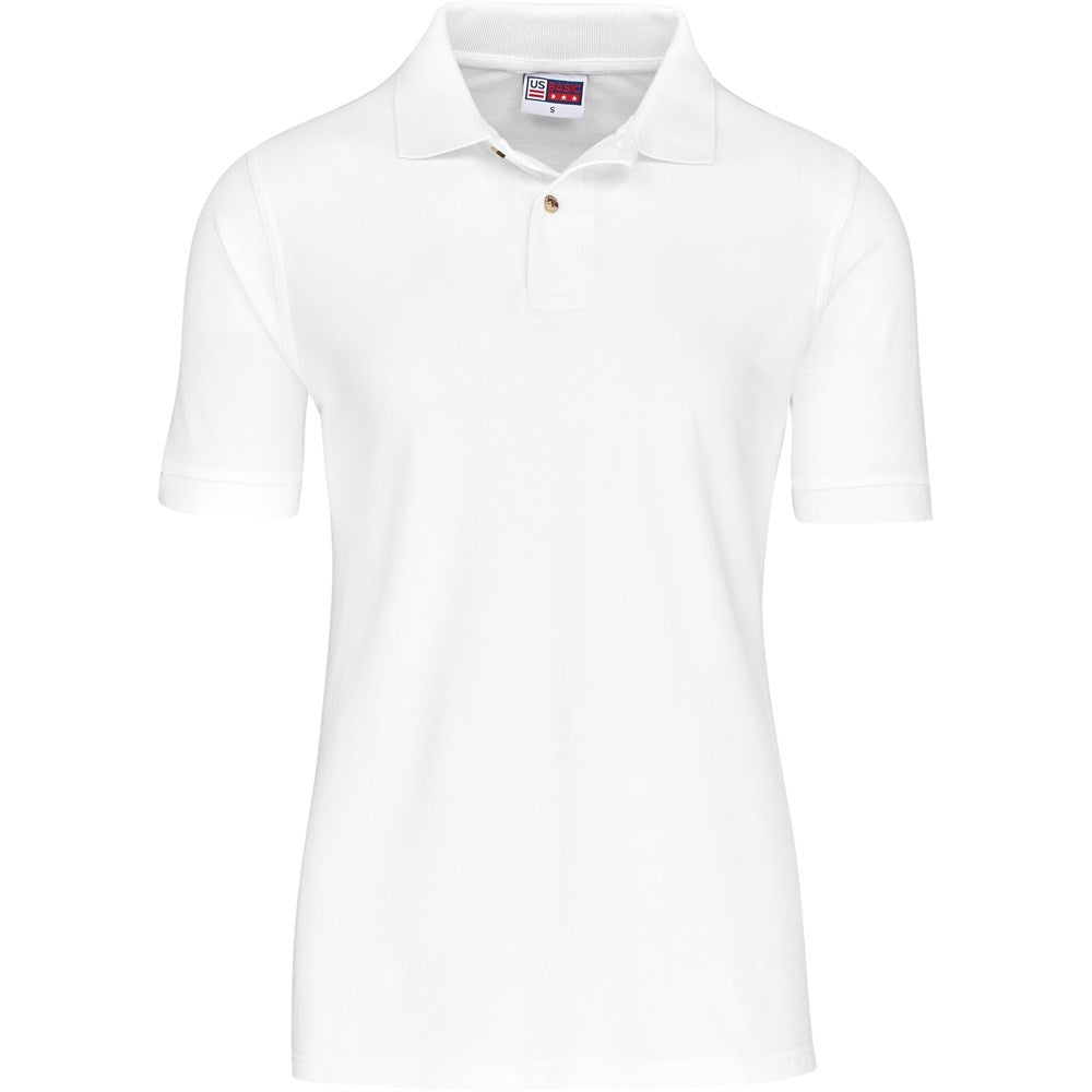 Mens Boston Golf Shirt - WHITE