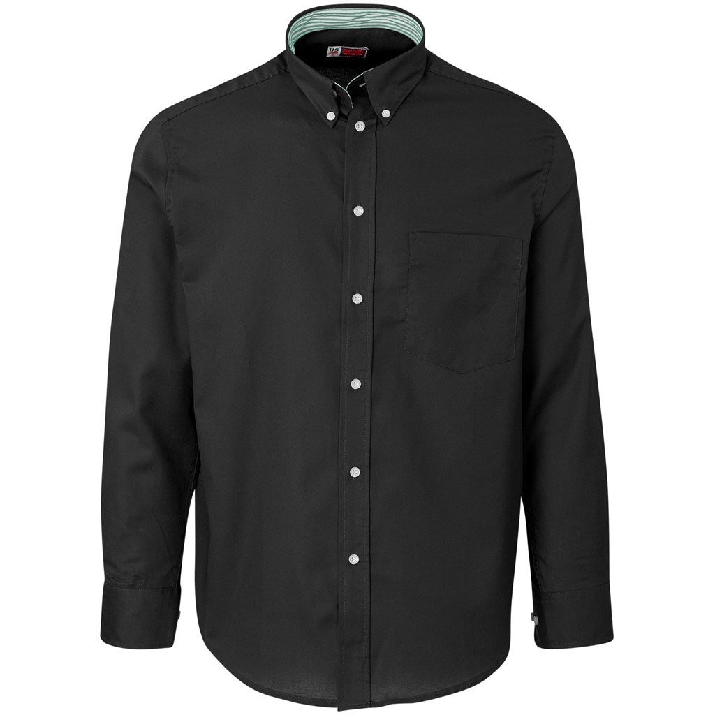 Mens Long Sleeve Aspen Shirt - BLACK
