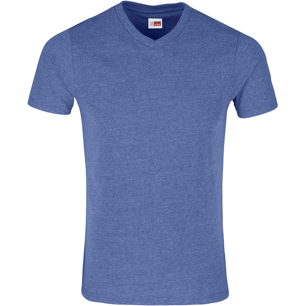 Mens Michigan Melange V-Neck T-Shirt - BLUE