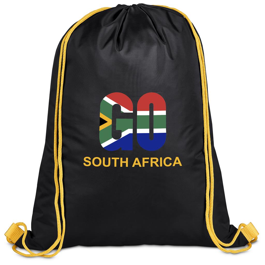 Altitude Fanflare 190T Drawstring Bag - BLACK YELLOW