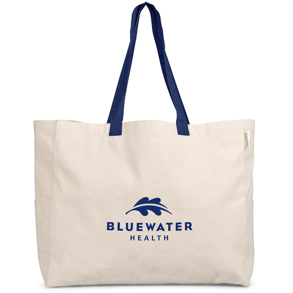 Kooshty Barbados Large Cotton Beach Bag - NAVY