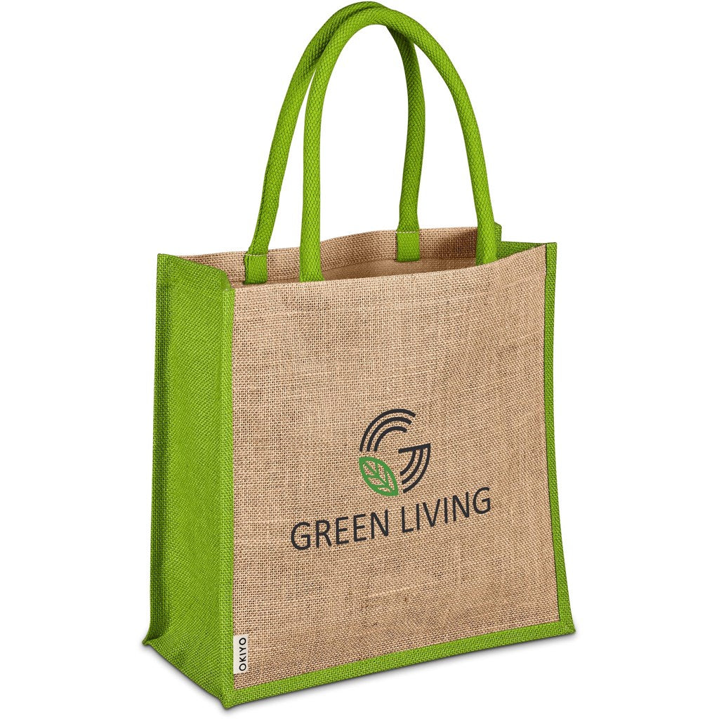 Okiyo Okinawa Jute Tote - LIME