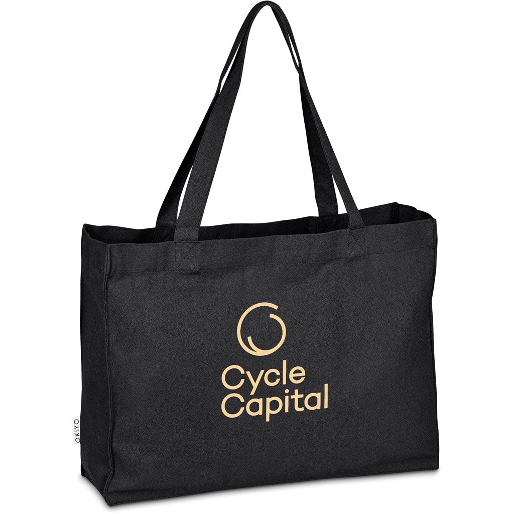 Okiyo Subarashi Recycled Canvas Tote - BLACK