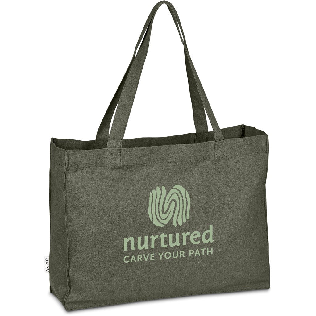 Okiyo Subarashi Recycled Canvas Tote - MILITARY GREEN