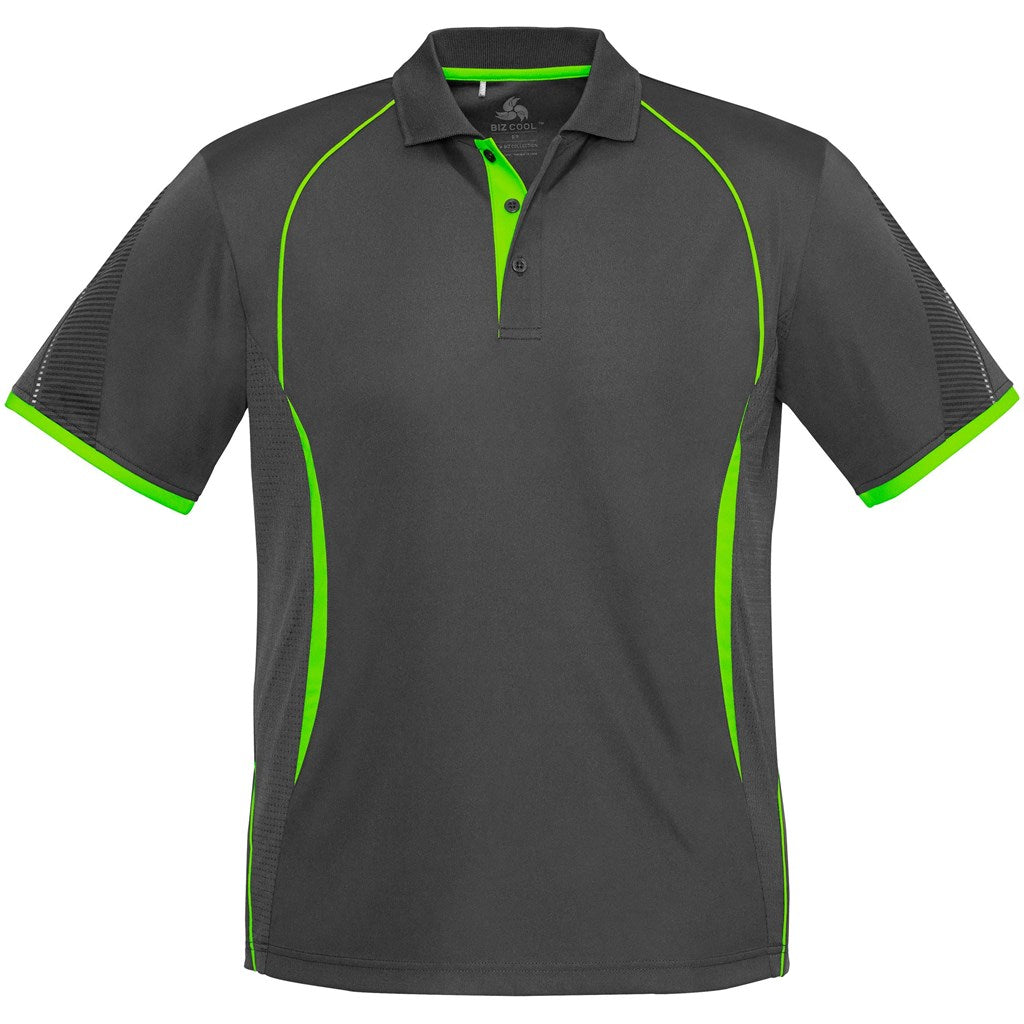 Mens Razor Golf Shirt - GREY LIME