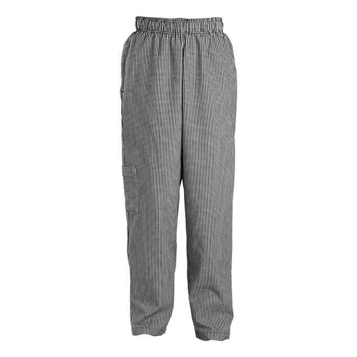 Chef Baggy Pants - Black/White Check