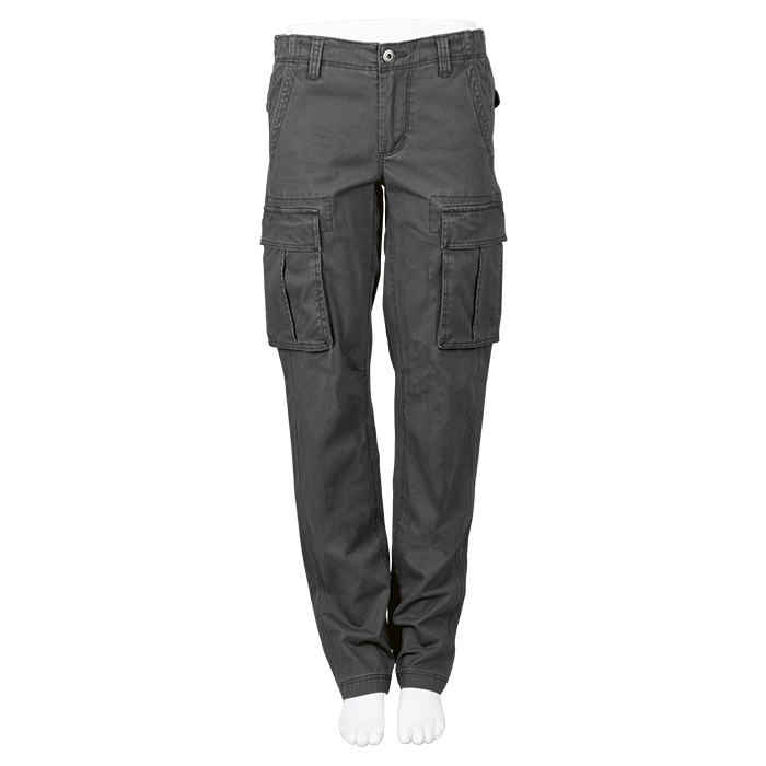Heritage Slim Fit Cargo Trousers Ladies - Charcoal