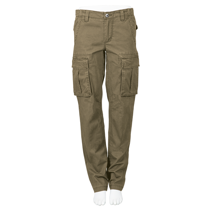 Heritage Slim Fit Cargo Trousers Ladies - Khaki