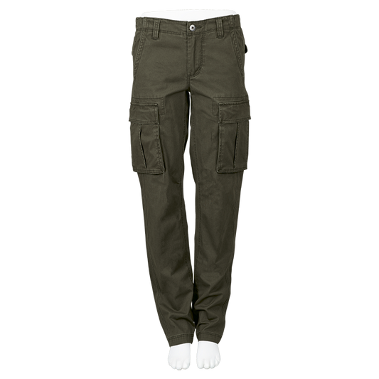 Heritage Slim Fit Cargo Trousers Ladies - Olive