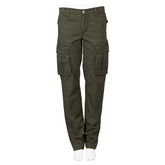 Heritage Slim Fit Cargo Trousers Ladies - Olive