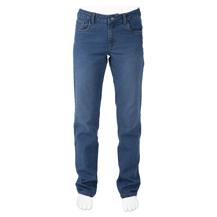 3D Crease Stretch Jeans Ladies - Mid Blue