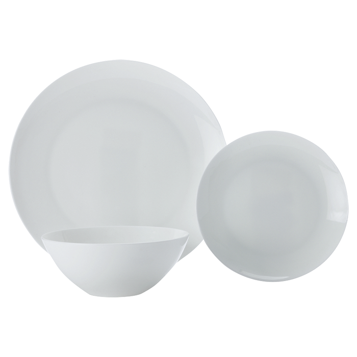 Cashmere Resort Coupe Dinner Set 12 Piece - White