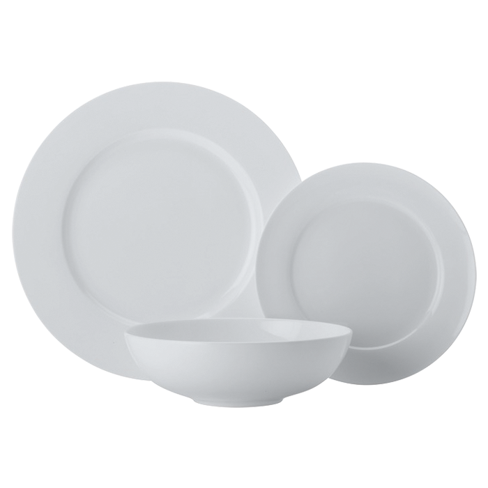 Cashmere Villa Rim Dinner Set 12 Piece - White