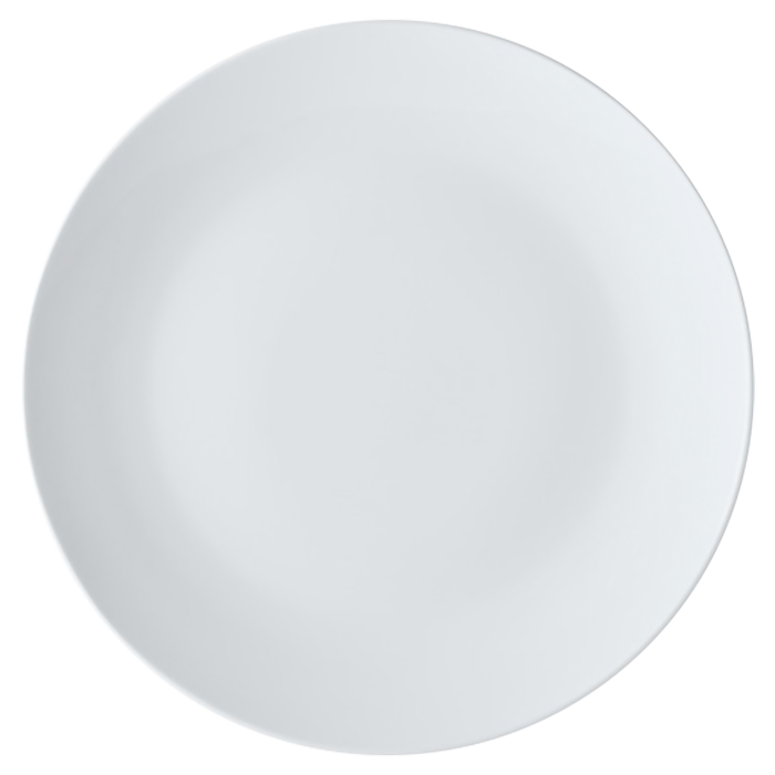 White Basics Coupe Plate - White