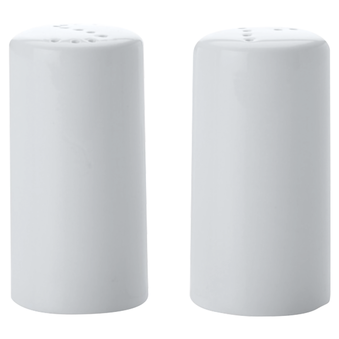 White Basics Cylindrical Salt & Pepper - White