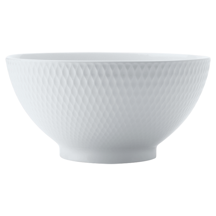 White Basics Diamonds Noodle Bowl - White