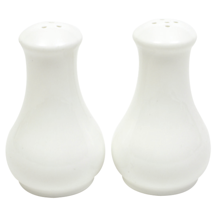 White Basics Fluted Salt & Pepper - White