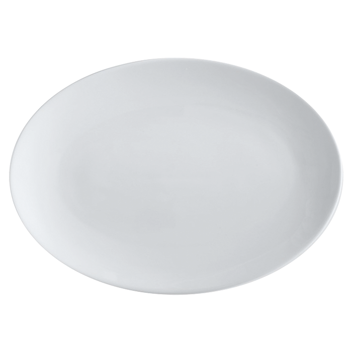 White Basics Oval Plate - White