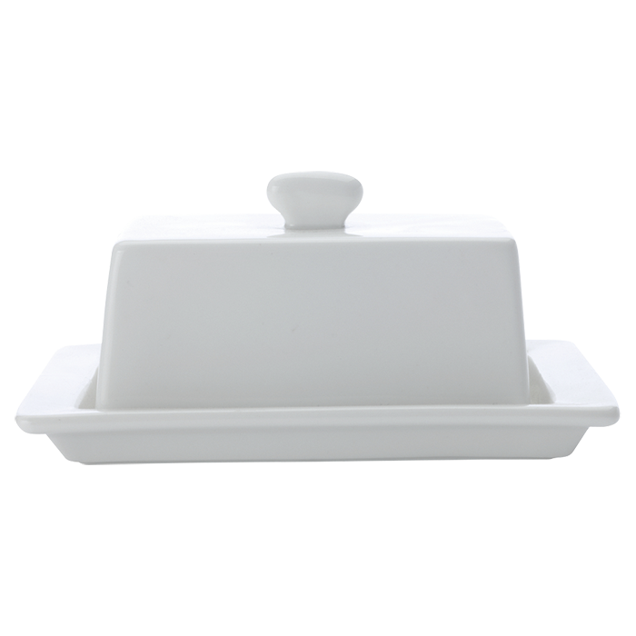 White Basics Square Covered Butter - White