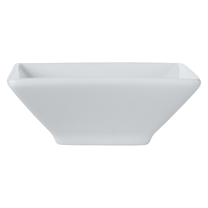 White Basics Square Footed Sauce Dish - White