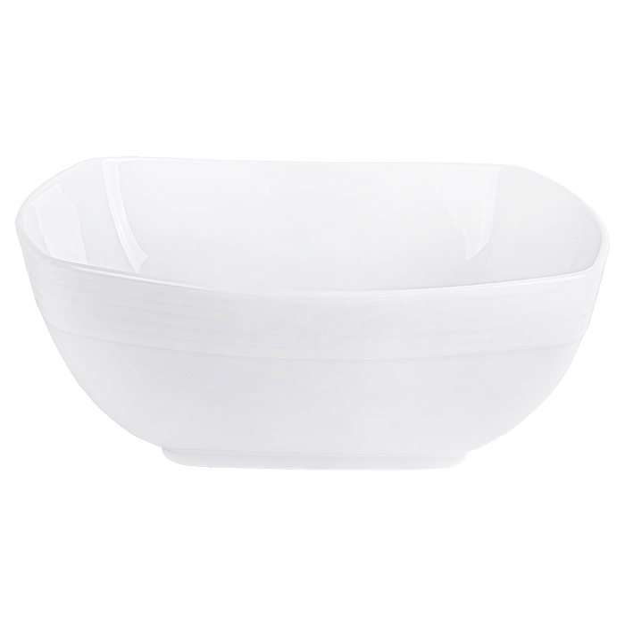 Arctic White Square Bowl - White