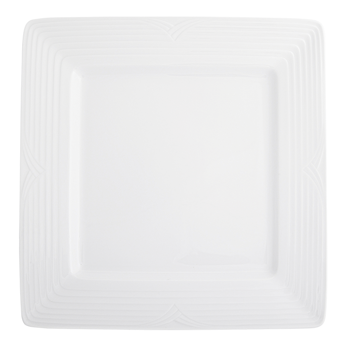 Arctic White Square Plate - White