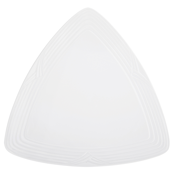 Arctic White Triangle Plate - White