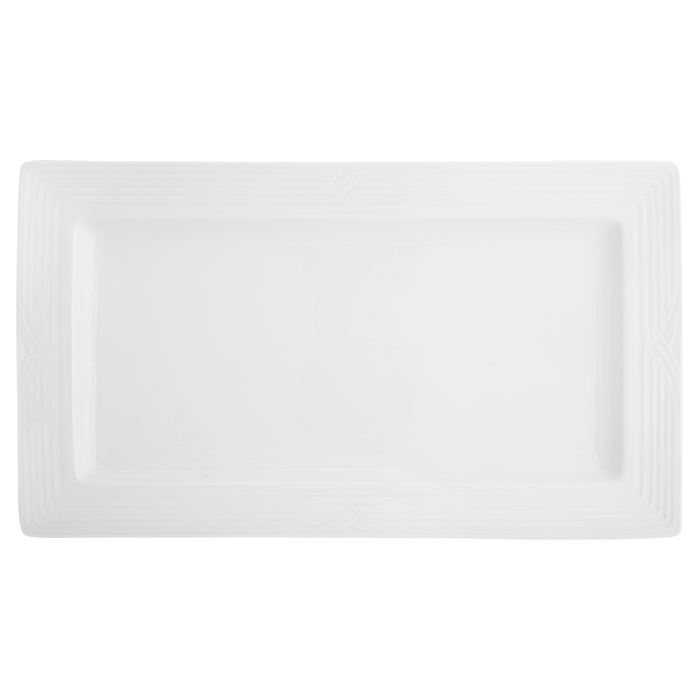 Arctic White Rectangle Plate - White