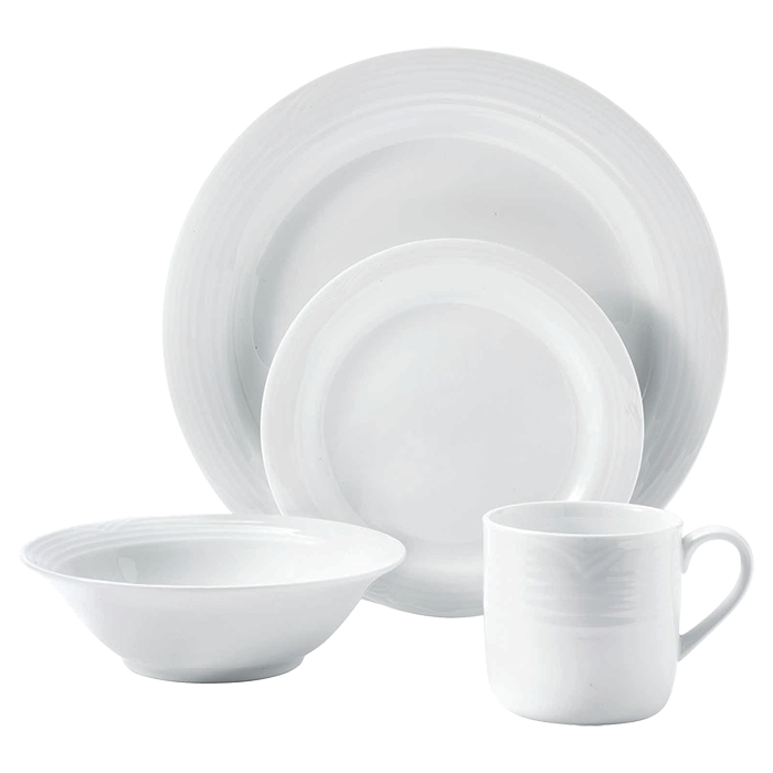 Arctic White 16 Piece Dinner Set - White