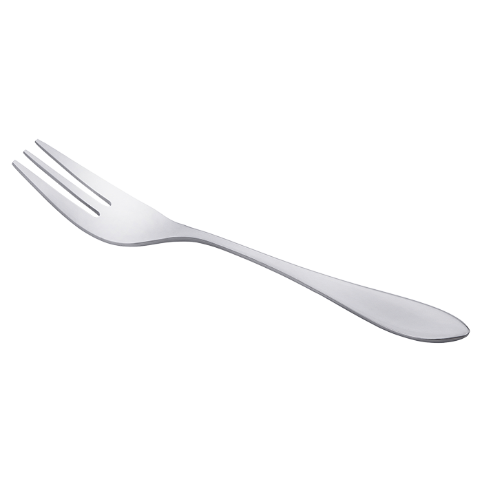 Teardrop Cake Fork - Silver