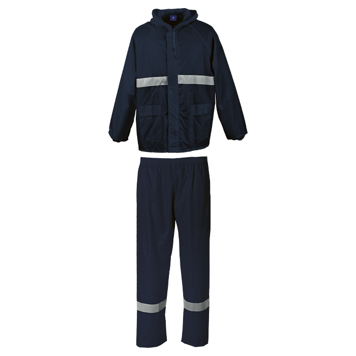Barron Essential Rain Suit with Tape - Navy/Reflect