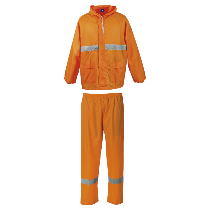 Barron Essential Rain Suit with Tape - Safety Orange/Reflect