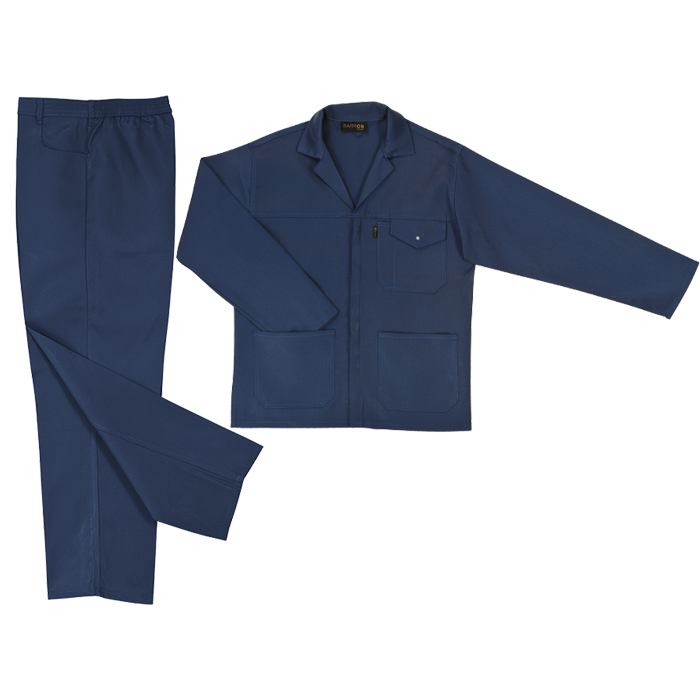 Barron Supreme Poly Cotton Conti Suit - Navy
