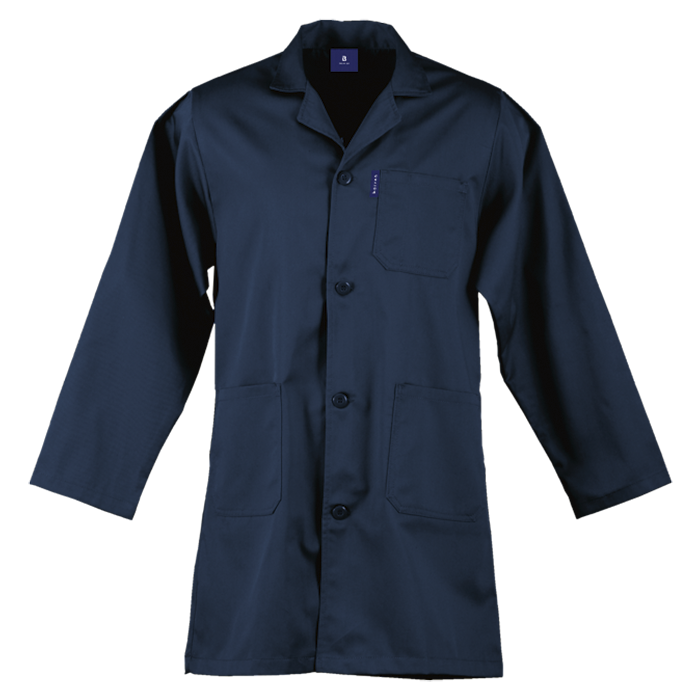 Barron Poly Cotton Dust Coat - Navy