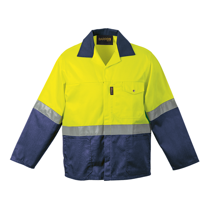 Premier Conti Jacket with Reflective - Safety Yellow/Navy