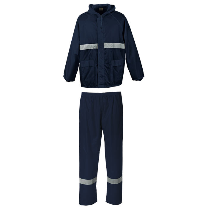 Contract Reflective Rain Suit - Navy/Reflect