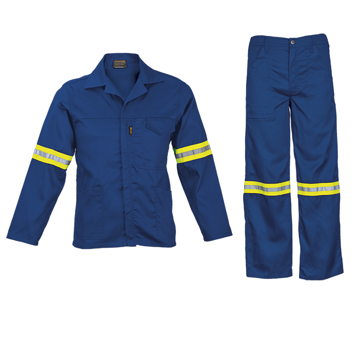 Barron Supreme Poly Cotton Conti Suit with Reflective - Royal