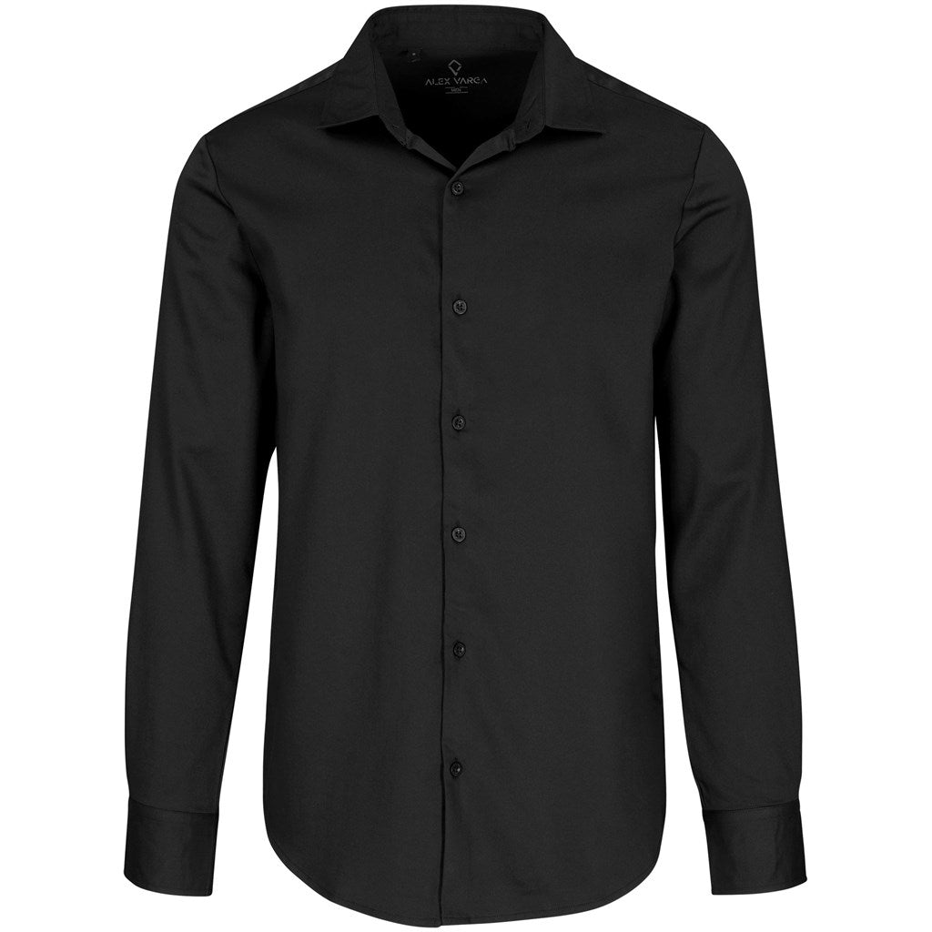 Mens Long Sleeve Alex Varga Opus Stretch Shirt - BLACK
