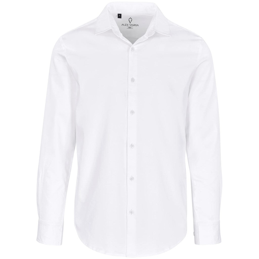 Mens Long Sleeve Alex Varga Opus Stretch Shirt - WHITE