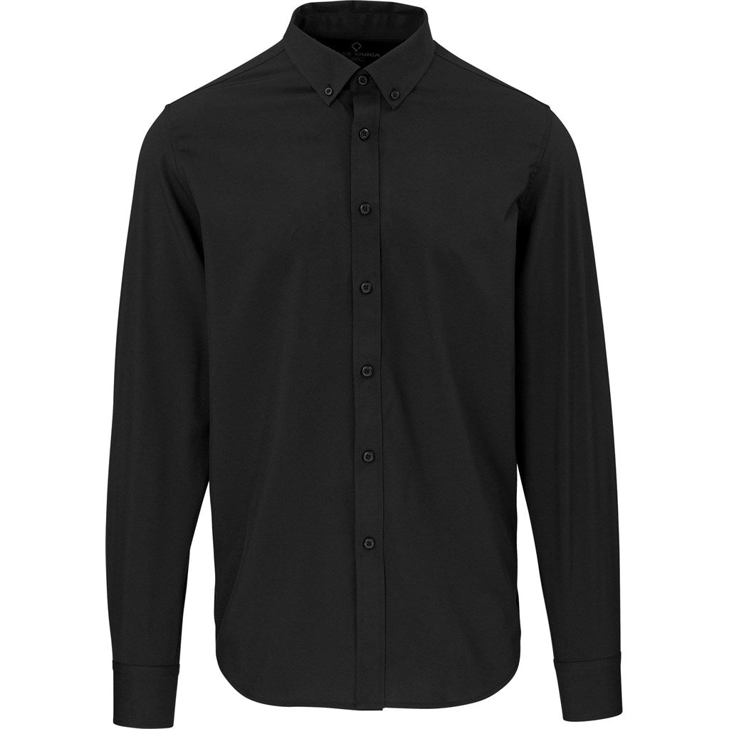 Mens Long Sleeve Sorrento Shirt - BLACK