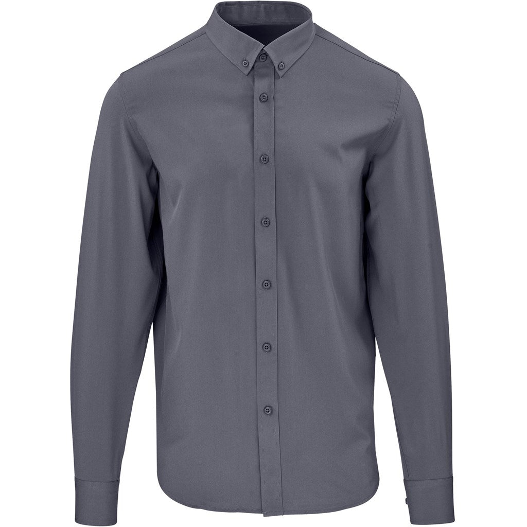 Mens Long Sleeve Sorrento Shirt - CHARCOAL