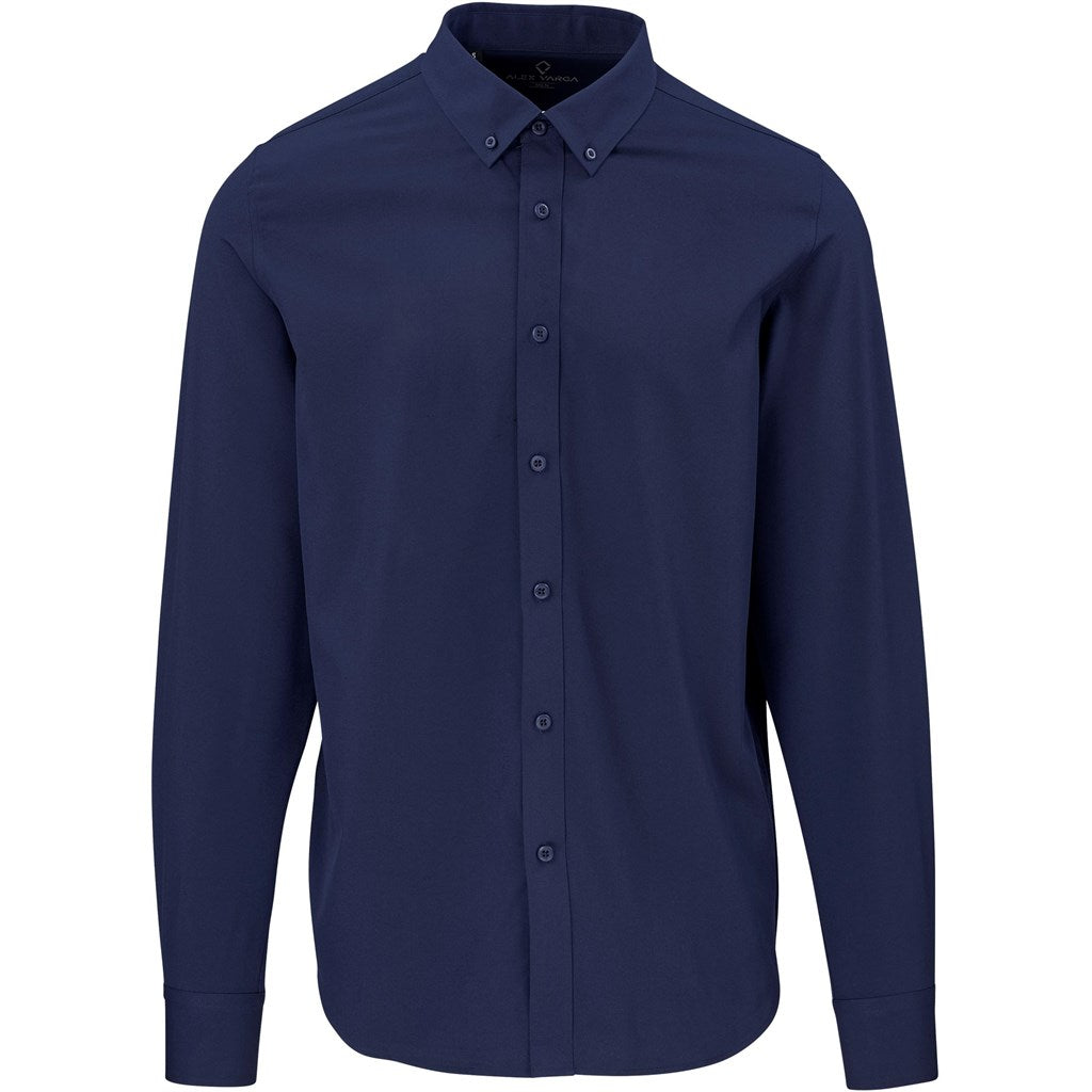 Mens Long Sleeve Sorrento Shirt - NAVY