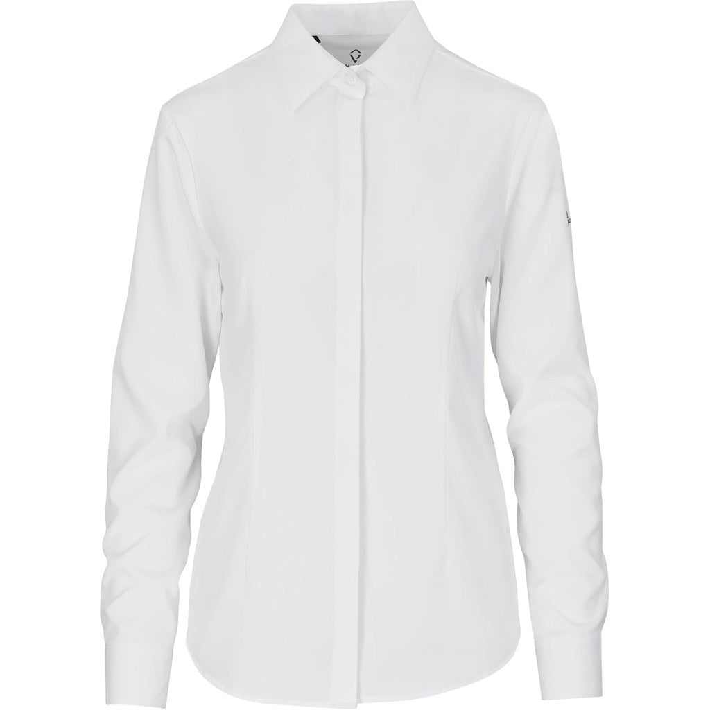 Ladies Long Sleeve Alex Varga Sorrento Shirt - WHITE