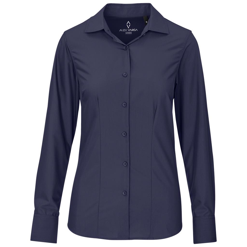 Ladies Long Sleeve Alex Varga Hallstatt Shirt - NAVY